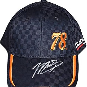 #78 Martin Truex Jr. Black / Orange Checkered Hat