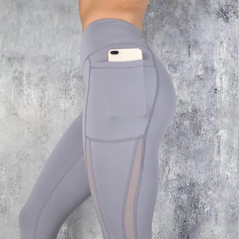 Performance Leggings with Pockets Gray
