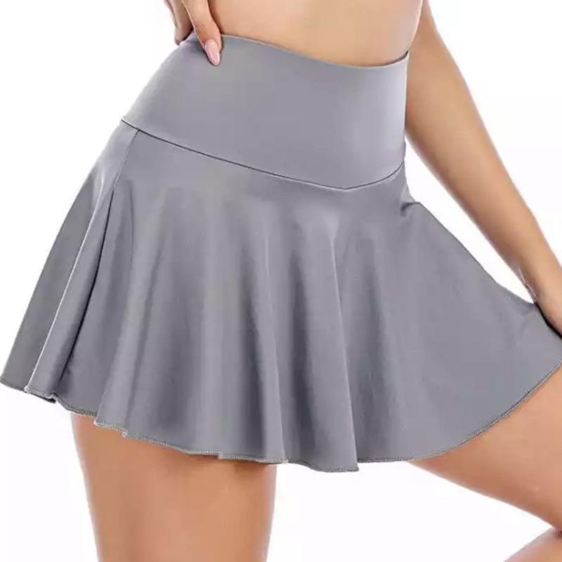 High Waist Performance Skirt Gray