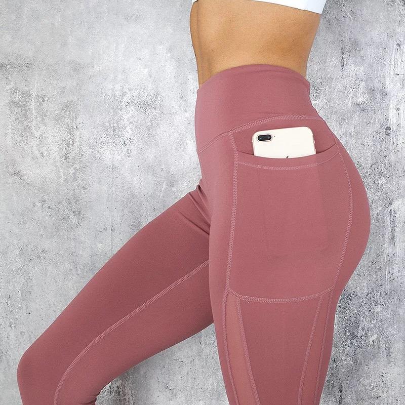 Performance Leggings with Pockets Blush Pink